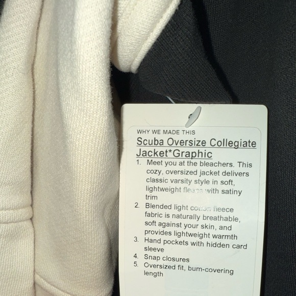 Lululemon Scuba Oversized Collegiate Jacket - Picture 7 of 7